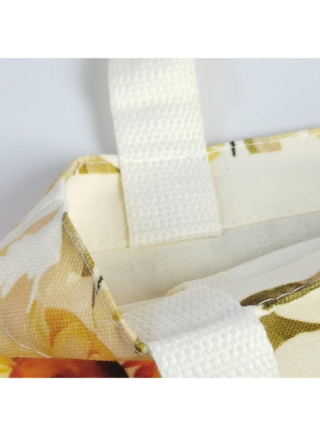 Printed Canvas Tote Bag with Inner Pocket, Foldable Shopping Bag - Image 3
